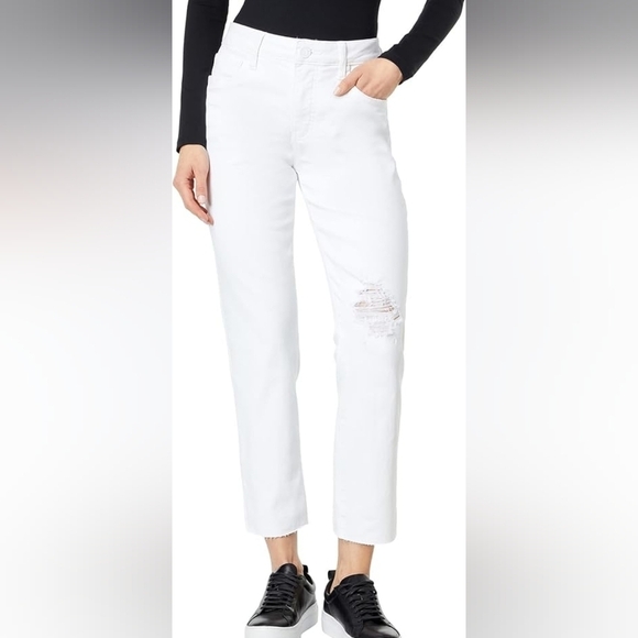 Kut from the Kloth Pants - KUT From the Kloth Reese High-Rise Fab Ab Ankle Straight Distressed Raw Hemn 12